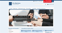 Desktop Screenshot of pro-barreau.com